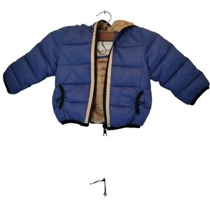 Best Band Boy's 9 Months Blue and Gray Puffer Jacket with Hood 9 Months